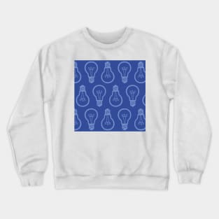 Lightbulb Blue Pattern Crewneck Sweatshirt